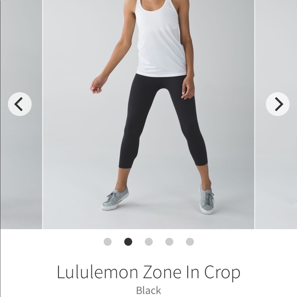 Zone In Crop lululemon size 12 black